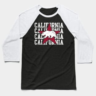 California Republic State Flag Design Baseball T-Shirt